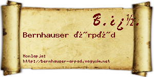 Bernhauser Árpád névjegykártya